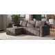 Угловой диван Лофт велюр Алькантара серый