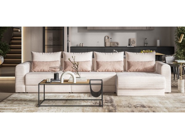 Модульный угловой диван РИЧМОНД MODOOL MAX Вельвет CORD бежевый