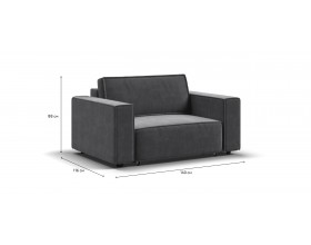 Кресло BOSS SOFT MODOOL велюр Monolit серый