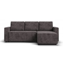 Угловой диван Лофт велюр Алькантара серый