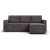 Угловой диван Лофт велюр Алькантара серый