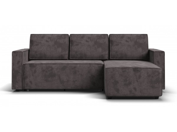 Угловой диван Лофт велюр Алькантара серый