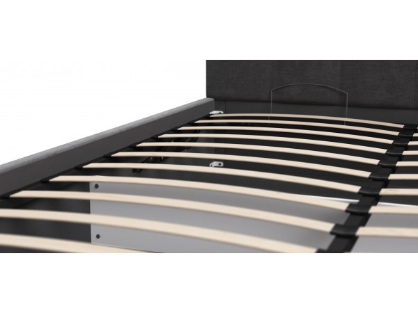 МП Белла Кровать+ПМ 160*200 велюр Монолит серый