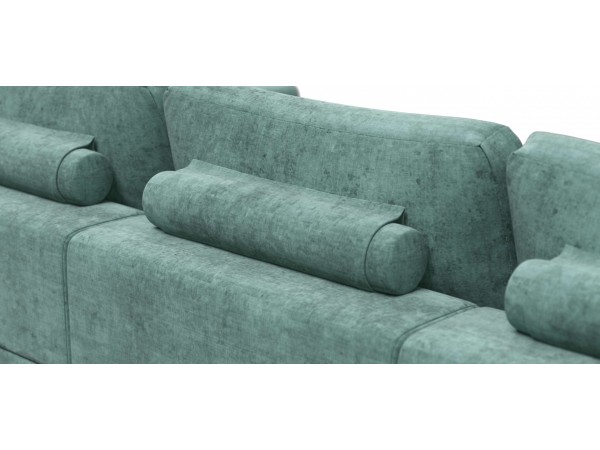 Угловой диван-кровать Босс Модуль XL левый, мягкие подлокотники, шенилл Глосс минт