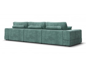 Угловой диван-кровать Босс Модуль XL правый, полка справа, шенилл Глосс минт