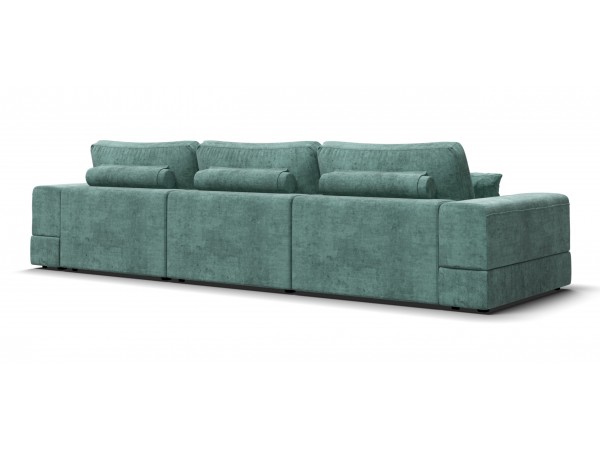 Угловой диван-кровать Босс Модуль XL правый, полка справа, шенилл Глосс минт