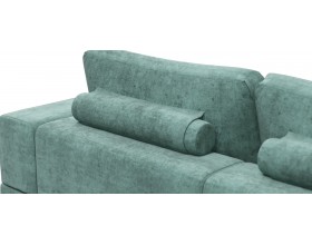 Угловой диван-кровать Босс Модуль XL правый, полка справа, шенилл Глосс минт