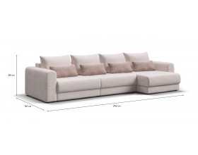 Модульный угловой диван РИЧМОНД MODOOL MAX Вельвет CORD бежевый