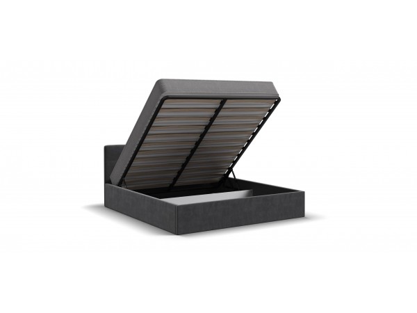 МП Белла Кровать+ПМ 160*200 велюр Монолит серый