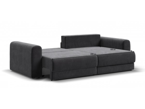 Модульный угловой диван РИЧМОНД MODOOL Вельвет CORD графит