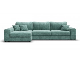 Угловой диван-кровать Босс Модуль XL левый, мягкие подлокотники, шенилл Глосс минт