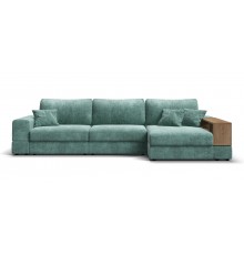 Угловой диван-кровать Босс Модуль XL правый, полка справа, шенилл Глосс минт