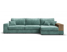 Угловой диван-кровать Босс Модуль XL правый, полка справа, шенилл Глосс минт