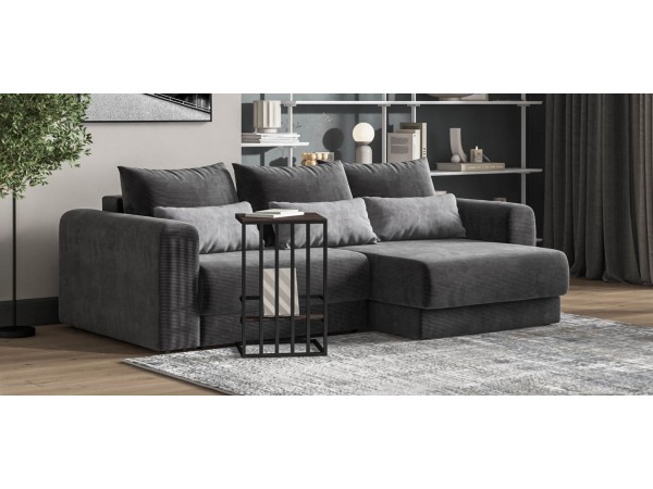 Модульный угловой диван РИЧМОНД MODOOL Вельвет CORD графит