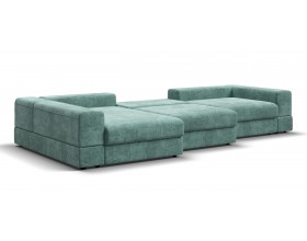 Угловой диван-кровать Босс Модуль XL левый, мягкие подлокотники, шенилл Глосс минт