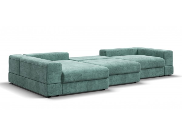 Угловой диван-кровать Босс Модуль XL левый, мягкие подлокотники, шенилл Глосс минт