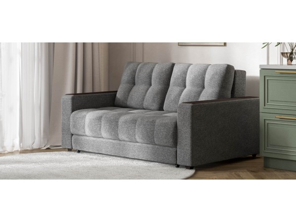 Диван Босс Маркет двухместный Рогожка Мальмо серый