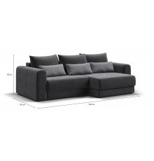 Модульный угловой диван Ричмонд Модуль Вельвет Корд графит