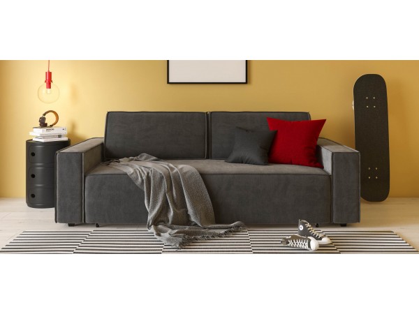 Диван Лофт велюр Монолит серый