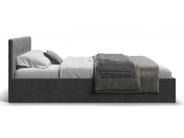 МП Белла Кровать+ПМ 160*200 велюр Монолит серый