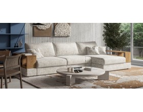 Угловой диван-кровать Босс Модуль XL правый, две полки, Шенилл Смарт кварц