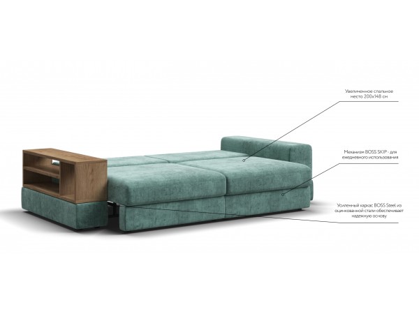 Диван-кровать BOSS MODOOL шенилл Gloss минт