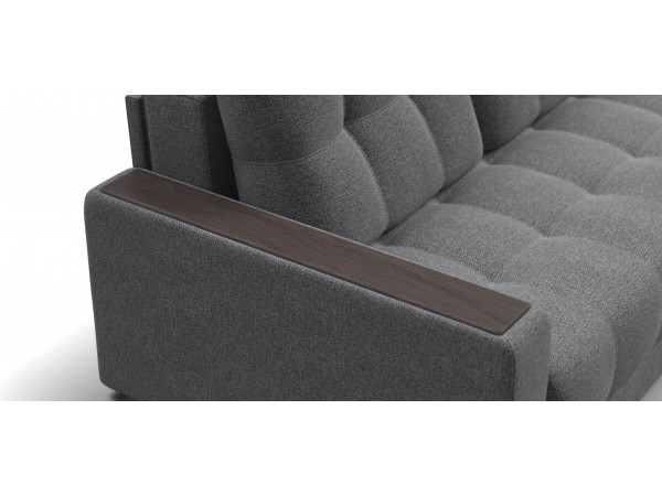 Диван Босс Маркет двухместный Рогожка Мальмо серый