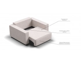 Кресло Босс Софт Модуль Вельвет Корд бежевый