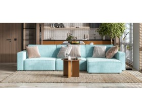 Угловой диван Босс Софт Модуль MAX велюр Монолит аква