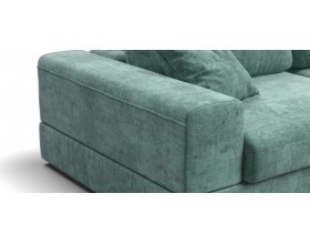 Угловой диван-кровать Босс Модуль XL правый, полка справа, шенилл Глосс минт