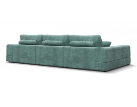 Угловой диван-кровать Босс Модуль XL левый, мягкие подлокотники, шенилл Глосс минт