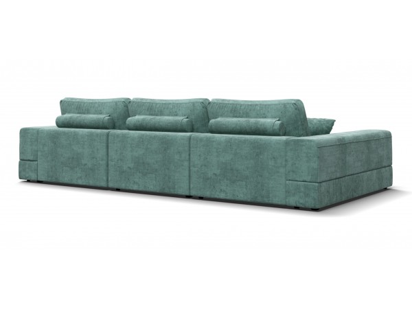 Угловой диван-кровать Босс Модуль XL левый, мягкие подлокотники, шенилл Глосс минт