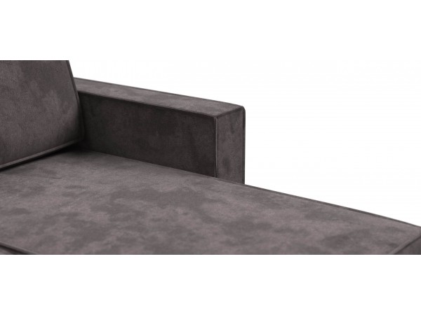 Угловой диван Лофт велюр Алькантара серый