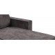 Угловой диван Лофт велюр Алькантара серый
