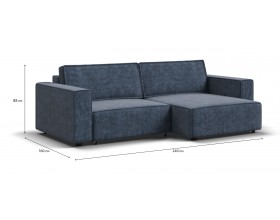 Угловой диван Босс Софт Модуль Велюр Роял синий