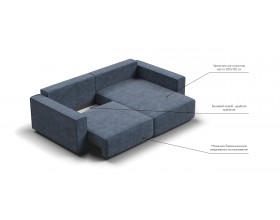 Угловой диван Босс Софт Модуль Велюр Роял синий