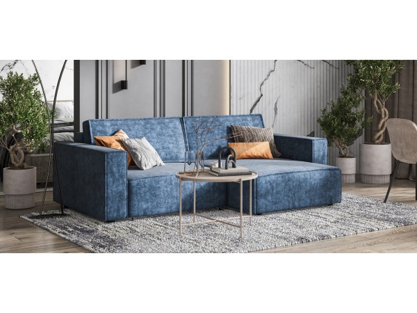 Угловой диван Босс Софт Модуль Велюр Роял синий