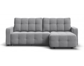 Угловой диван Уют велюр Монолит сталь