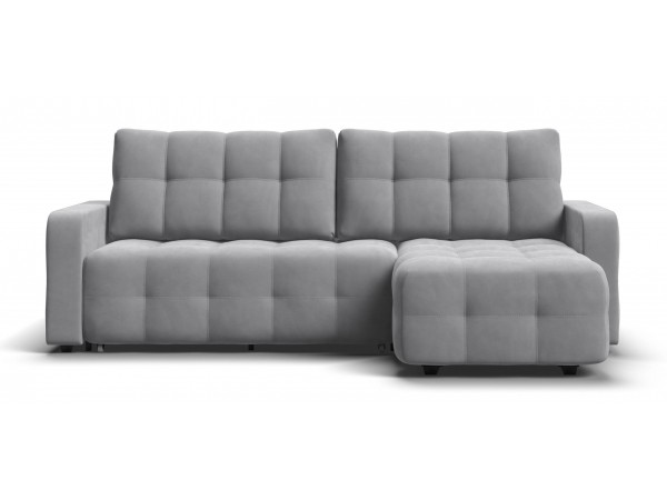 Угловой диван Уют велюр Монолит сталь