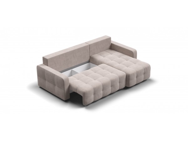 Угловой диван Уют велюр Монолит латте