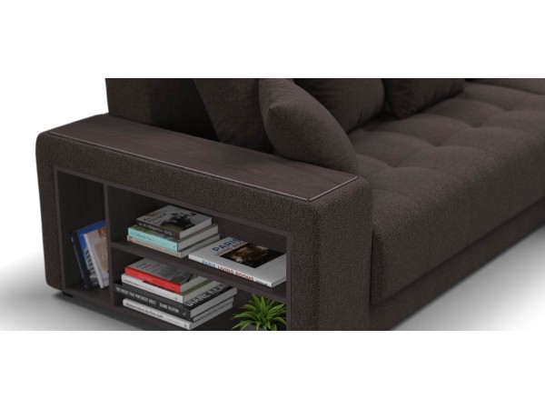 Угловой диван Ванкувер Рогожка Мальмо шоколад