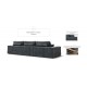 Угловой диван-кровать Босс Модуль XL правый, мягкие подлокотники, шенилл Глосс карбон