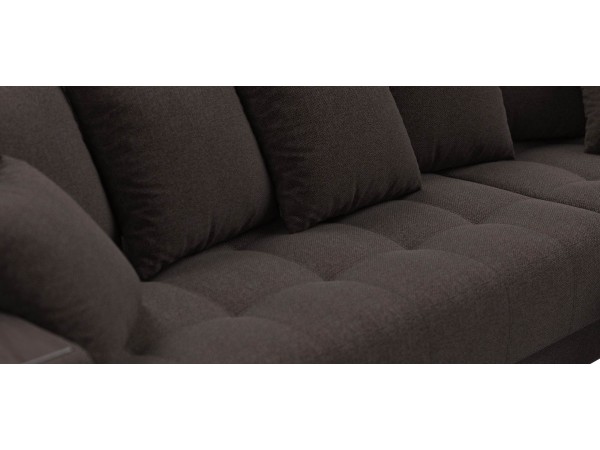 Угловой диван Ванкувер Рогожка Мальмо шоколад