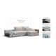 Угловой диван-кровать Босс Модуль XL правый, полка справа, шенилл Смарт кварц