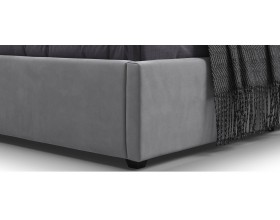 Белла Мини Кровать+ПМ 90*200 велюр Монолит сталь