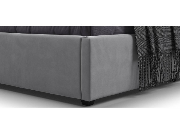 Белла Мини Кровать+ПМ 90*200 велюр Монолит сталь