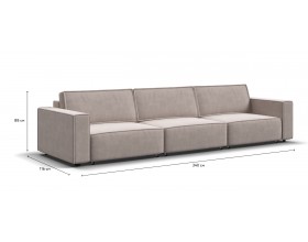 Диван BOSS SOFT MODOOL MAX велюр Monolit латте