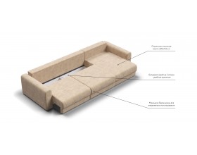 Модульный угловой диван Ричмонд Модуль MAX Велюр Роял шампань