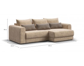 Модульный угловой диван РИЧМОНД MODOOL Велюр Роял шампань