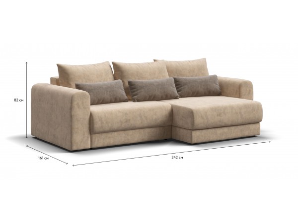 Модульный угловой диван РИЧМОНД MODOOL Велюр Роял шампань